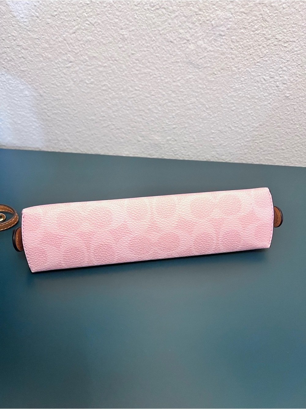 Coach Powder Pink Coated Canvas Pencil Case - Picture 2 of 5